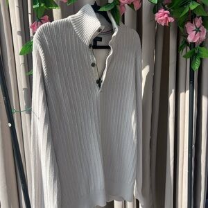 Banana Republic Gray Zip Up Sweater